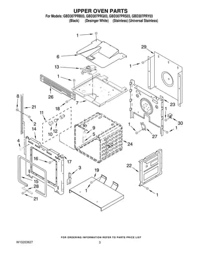 UPPER OVEN PARTS