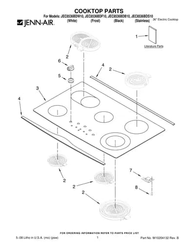 COOKTOP PARTS