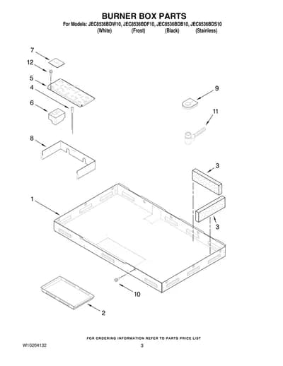 BURNER BOX PARTS