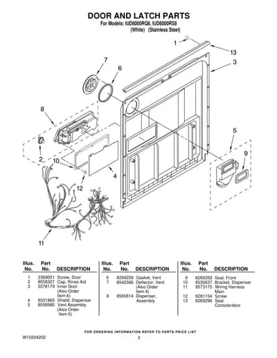 DOOR AND LATCH PARTS
