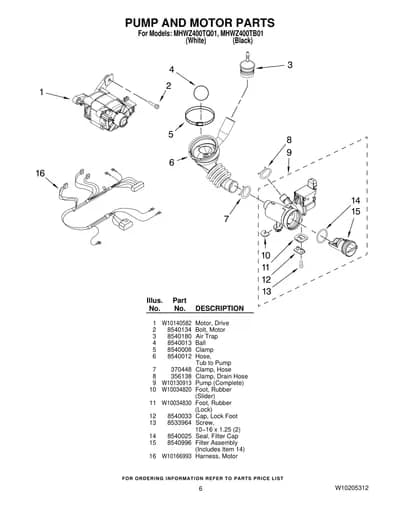 PUMP AND MOTOR PARTS