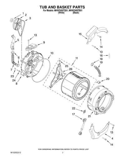 TUB AND BASKET PARTS