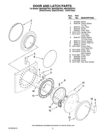 DOOR AND LATCH PARTS