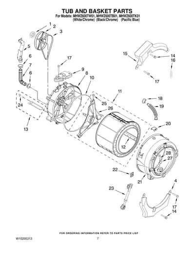 TUB AND BASKET PARTS