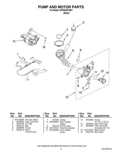 PUMP AND MOTOR PARTS