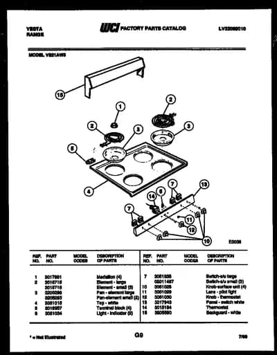 COOKTOP PARTS