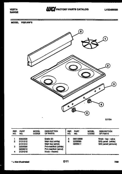 COOKTOP PARTS