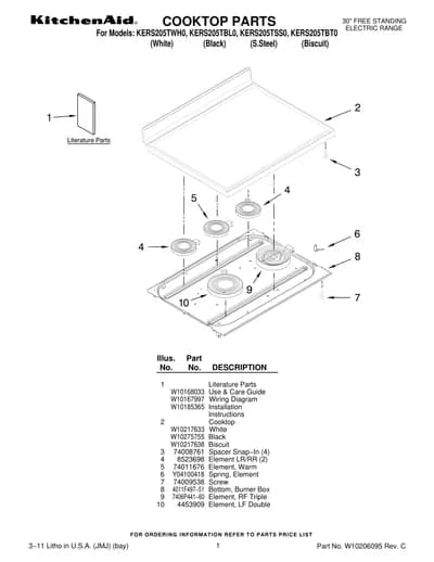 COOKTOP PARTS