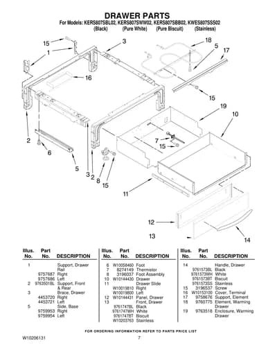 DRAWER PARTS