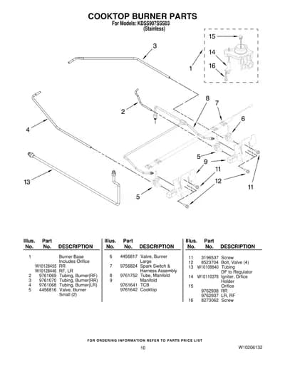 COOKTOP BURNER PARTS