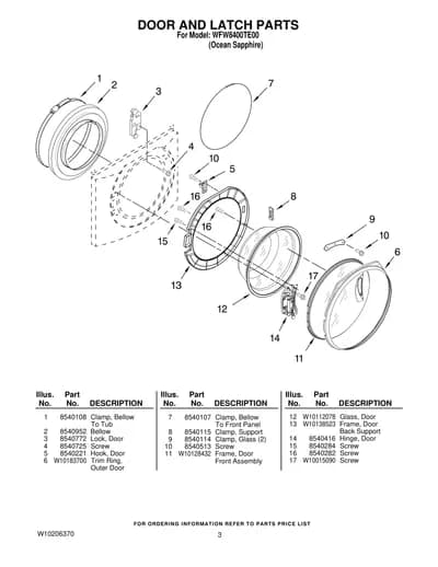 DOOR AND LATCH PARTS