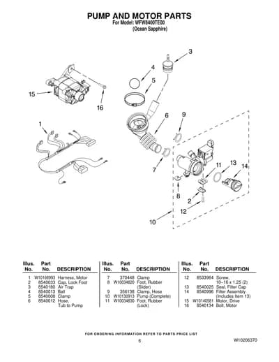 PUMP AND MOTOR PARTS