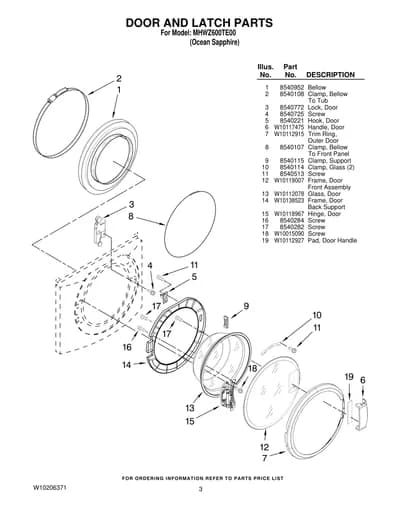 DOOR AND LATCH PARTS