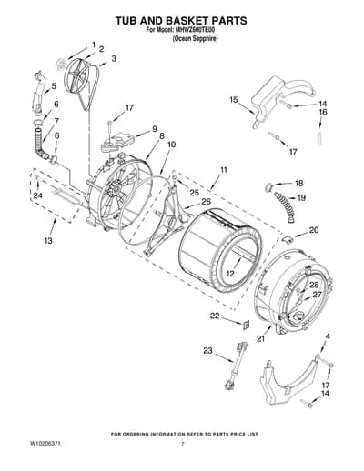 TUB AND BASKET PARTS
