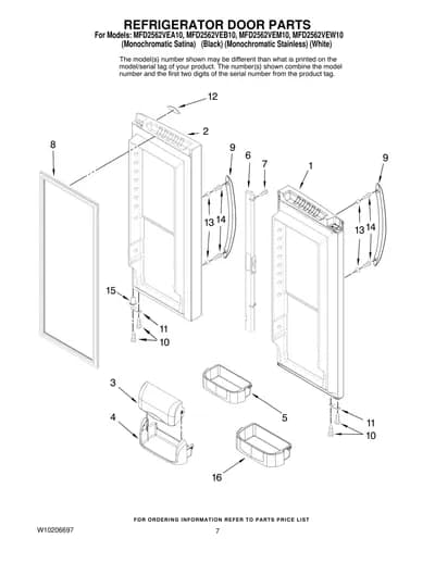 REFRIGERATOR DOOR PARTS