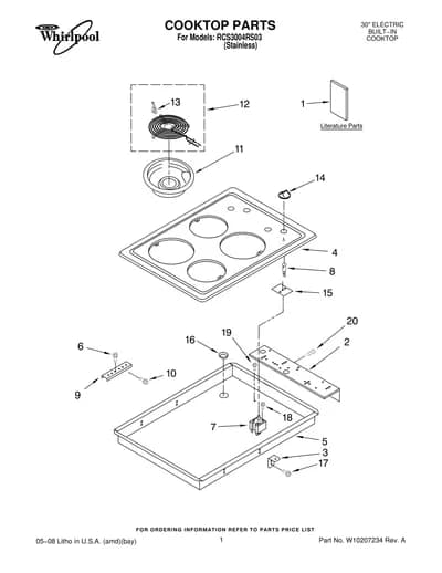 COOKTOP PARTS