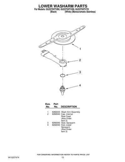 LOWER WASHARM PARTS