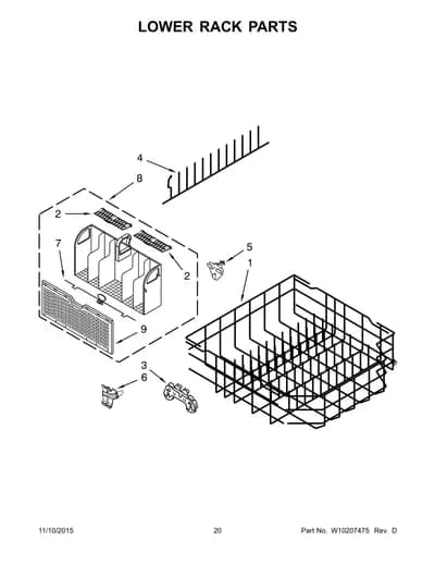 LOWER RACK PARTS