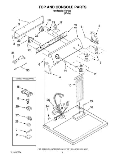 TOP AND CONSOLE PARTS
