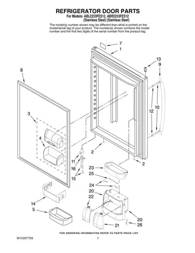 REFRIGERATOR DOOR PARTS