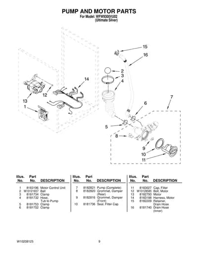 PUMP AND MOTOR PARTS