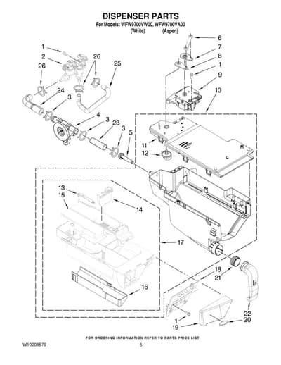 DISPENSER PARTS