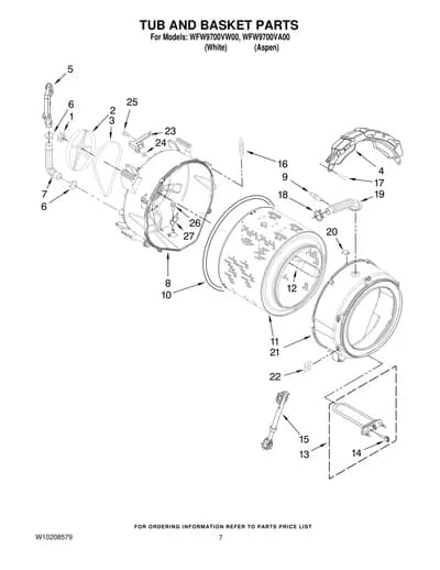 TUB AND BASKET PARTS
