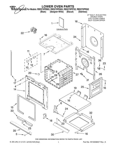 LOWER OVEN PARTS