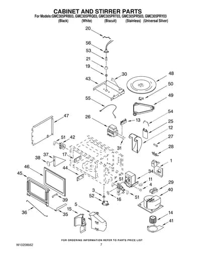 CABINET AND STIRRER PARTS