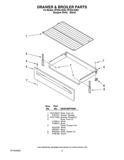 DRAWER & BROILER PARTS