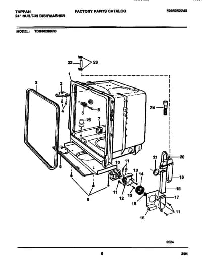 TUB AND FRAME PARTS
