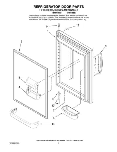 REFRIGERATOR DOOR PARTS