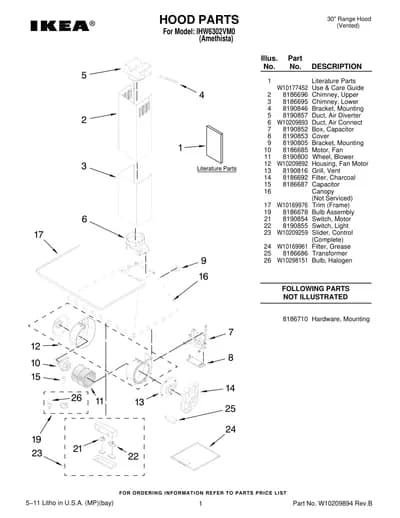 HOOD PARTS