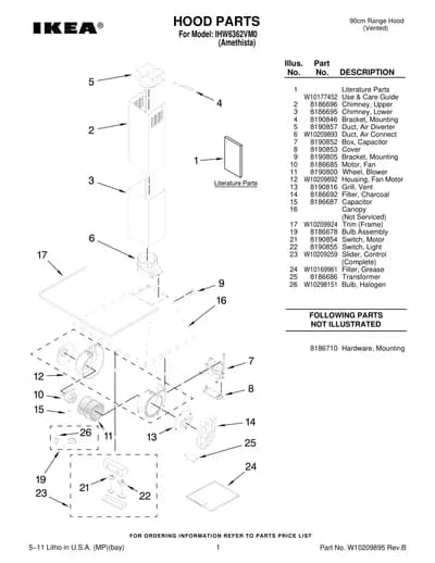 HOOD PARTS