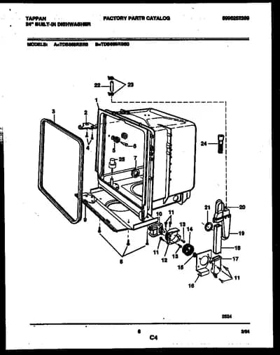 TUB AND FRAME PARTS