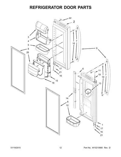 REFRIGERATOR DOOR PARTS