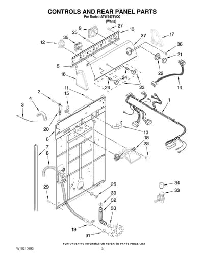 CONTROLS AND REAR PANEL PARTS