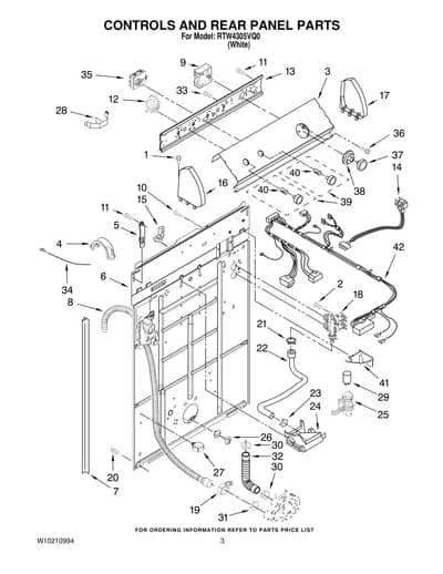 CONTROLS AND REAR PANEL PARTS