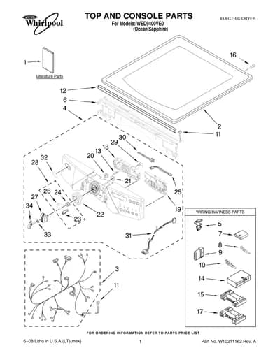 TOP AND CONSOLE PARTS