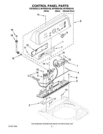 CONTROL PANEL PARTS