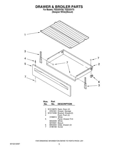 DRAWER & BROILER PARTS