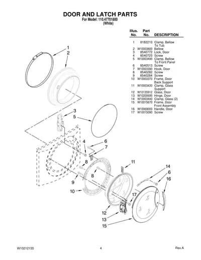 DOOR AND LATCH PARTS