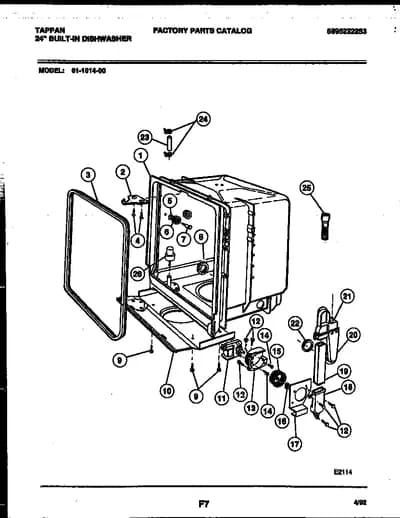 TUB AND FRAME PARTS