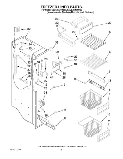 FREEZER LINER PARTS