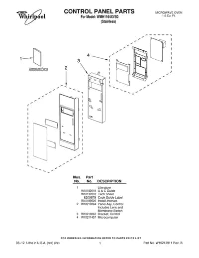 CONTROL PANEL PARTS