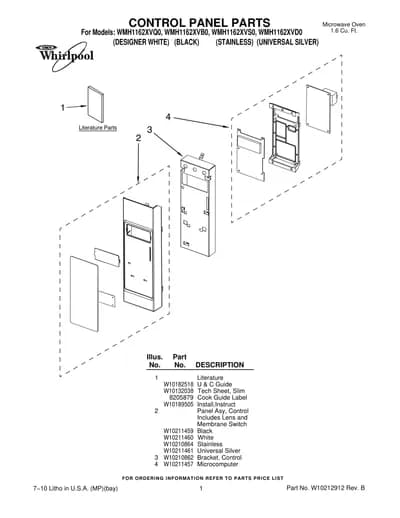 CONTROL PANEL PARTS
