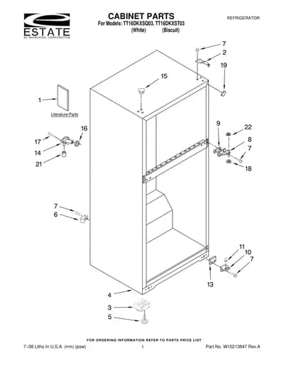 CABINET PARTS