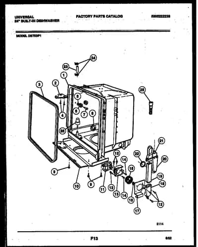 TUB AND FRAME PARTS