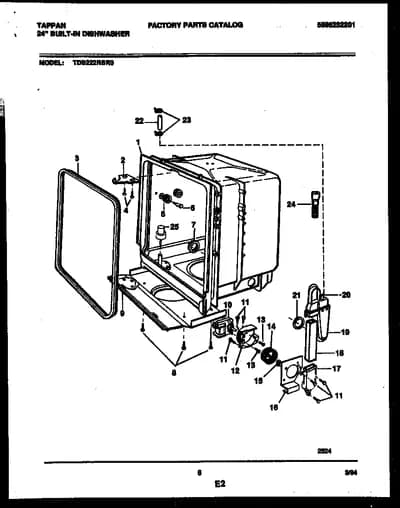 TUB AND FRAME PARTS