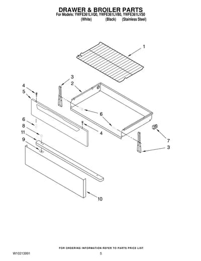 DRAWER & BROILER PARTS